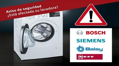 Fallo de seguridad en lavadoras Bosch, Siemens y Balay