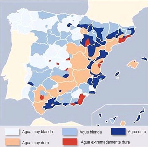 Mapa aguas duras